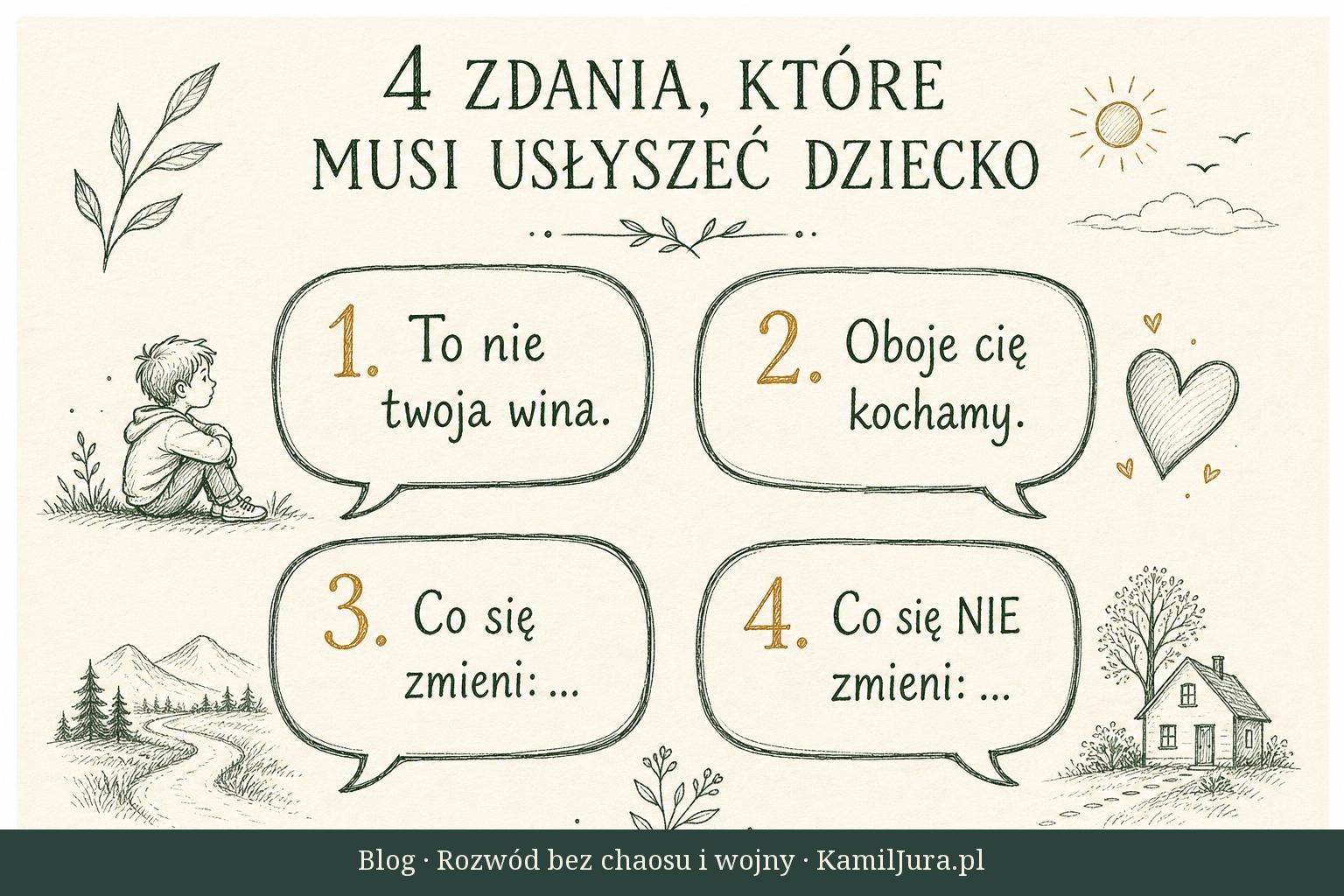 Cztery zdania, które musi usłyszeć dziecko