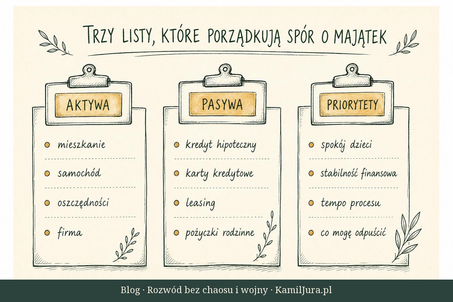 Trzy listy, które porządkują spór o majątek